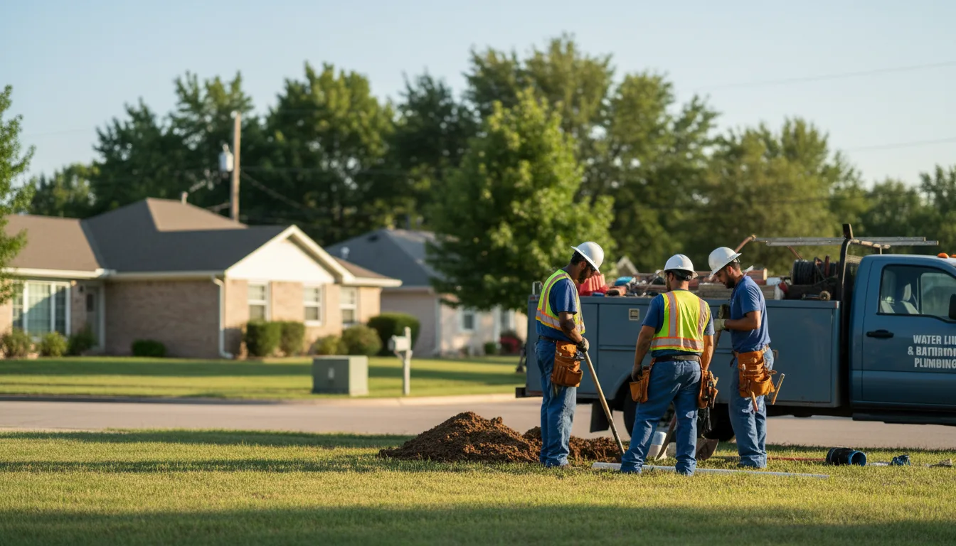 Residential water line and bathroom plumbing service in Langhorne, PA